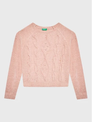 United Colors Of Benetton Sweter 1027C101P Różowy Regular Fit