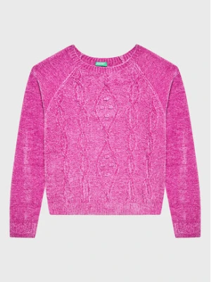 United Colors Of Benetton Sweter 1027C101P Różowy Regular Fit
