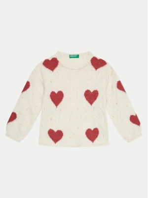 United Colors Of Benetton Sweter 1076H102A Biały Regular Fit