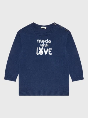 United Colors Of Benetton Sweter 112CB1009 Granatowy Regular Fit