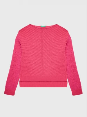 United Colors Of Benetton Sweter 1176C102G Różowy Regular Fit