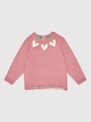 United Colors Of Benetton Sweter 1176C1121 Różowy Regular Fit