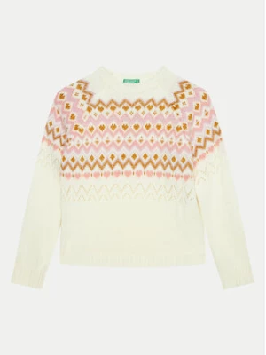 United Colors Of Benetton Sweter 1176Q107K Écru Regular Fit