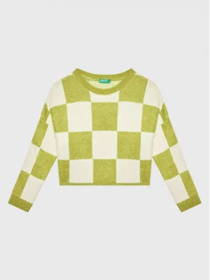 United Colors Of Benetton Sweter 17BTQ102I Zielony Relaxed Fit