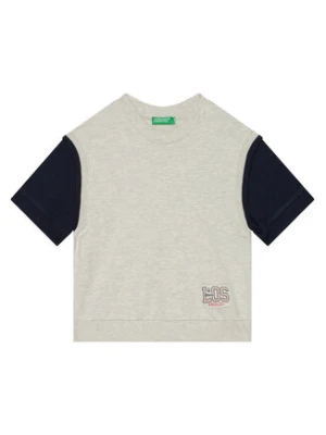 United Colors Of Benetton Sweter 3BC1G10IN Szary Regular Fit
