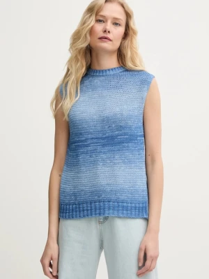 United Colors of Benetton sweter bawełniany niebieski
