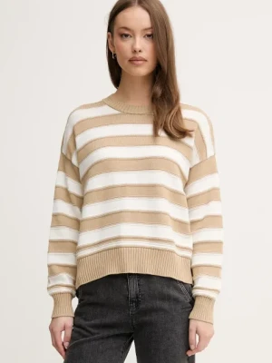 United Colors of Benetton sweter bawełniany damski kolor beżowy 1494E10CW