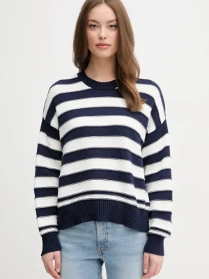 United Colors of Benetton sweter bawełniany damski kolor granatowy 1494E10CW