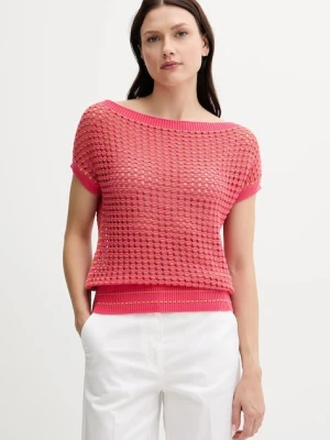 United Colors of Benetton sweter bawełniany damski kolor różowy lekki 1394E10DW