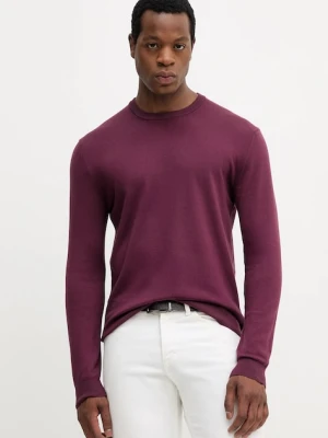 United Colors of Benetton sweter bawełniany kolor bordowy lekki 1098U1I76