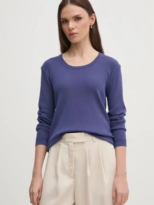 United Colors of Benetton sweter bawełniany kolor granatowy lekki 1091D1M08