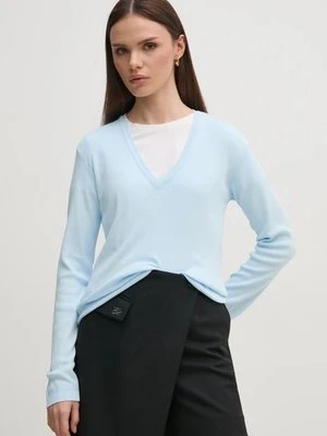 United Colors of Benetton sweter bawełniany kolor niebieski lekki 1091D4625