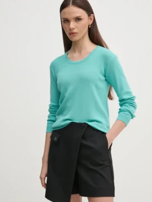 Zdjęcie produktu United Colors of Benetton sweter bawełniany kolor turkusowy lekki 1091D1M08