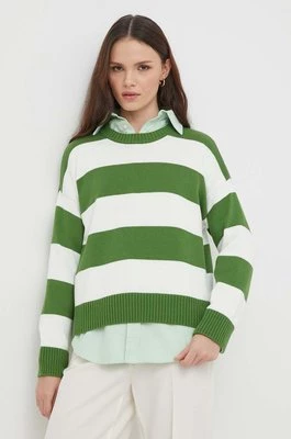 United Colors of Benetton sweter bawełniany kolor zielony