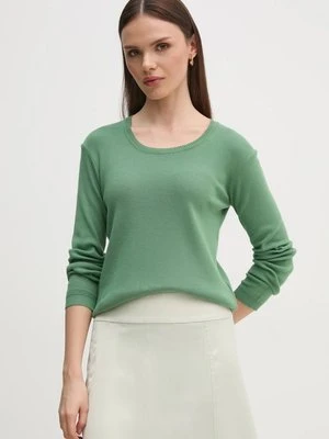 United Colors of Benetton sweter bawełniany kolor zielony lekki 1091D1M08