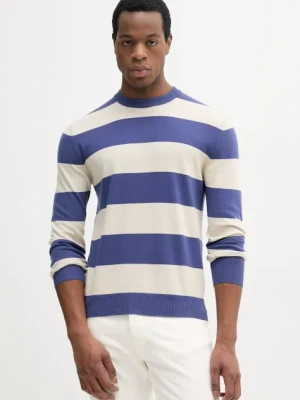United Colors of Benetton sweter bawełniany męski kolor granatowy lekki 1098K109F