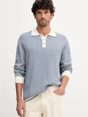United Colors of Benetton sweter bawełniany męski kolor niebieski 10C1K301N
