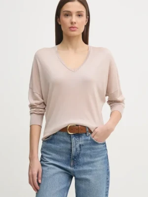 United Colors of Benetton sweter damski kolor beżowy lekki 103VD402R