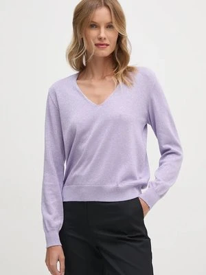 United Colors of Benetton sweter damski kolor fioletowy lekki 1194D401U