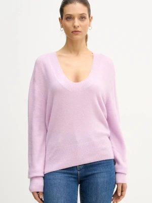 United Colors of Benetton sweter damski kolor fioletowy lekki 11CZD10FD