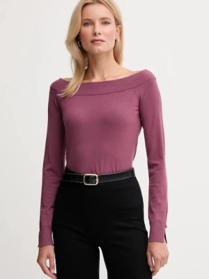 United Colors of Benetton sweter damski kolor fioletowy lekki 1W2AD10E0