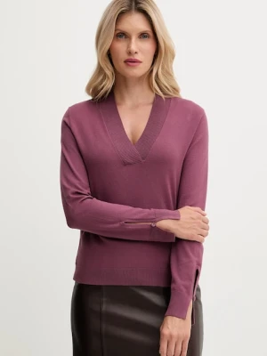 United Colors of Benetton sweter damski kolor fioletowy lekki 1W2AD4034