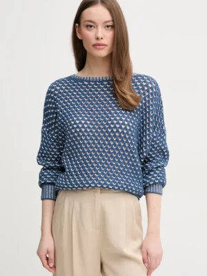 United Colors of Benetton sweter damski kolor granatowy ciepły 1194E10D9