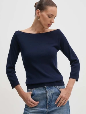 United Colors of Benetton sweter damski kolor granatowy lekki