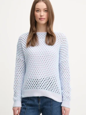 United Colors of Benetton sweter damski kolor niebieski ciepły 1194E10D9