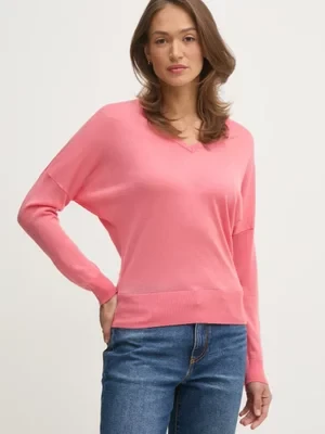 United Colors of Benetton sweter damski kolor różowy lekki 103VD402R