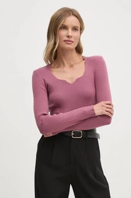 United Colors of Benetton sweter damski kolor różowy lekki 112PD401V