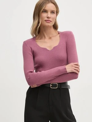 United Colors of Benetton sweter damski kolor różowy lekki 112PD401V