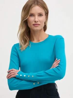 Zdjęcie produktu United Colors of Benetton sweter damski kolor turkusowy lekki 104HD10CB