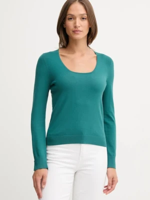 United Colors of Benetton sweter damski kolor zielony lekki 1W2AD10E5