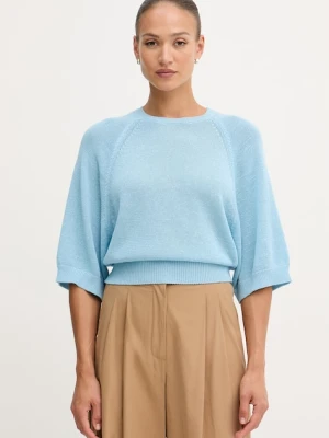 United Colors of Benetton sweter damski z dodatkiem lnu