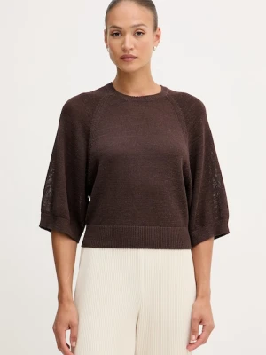 United Colors of Benetton sweter damski z dodatkiem lnu