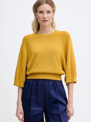 United Colors of Benetton sweter damski z dodatkiem lnu