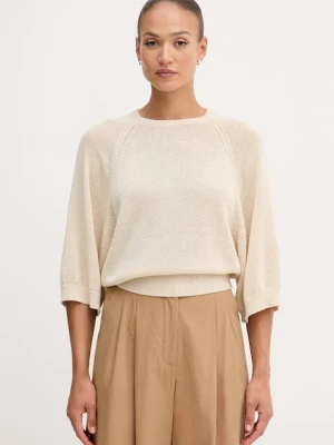 United Colors of Benetton sweter damski z dodatkiem lnu