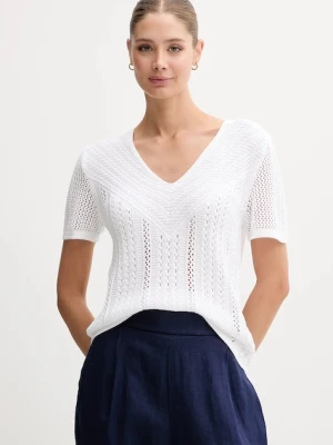United Colors of Benetton sweter damskie kolor biały 143CD402Y