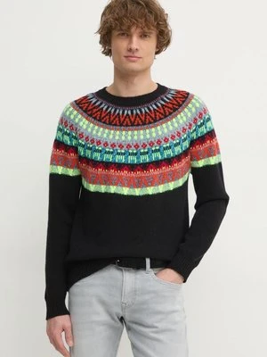 United Colors of Benetton sweter męski kolor czarny 1144K108V