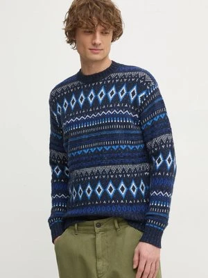 United Colors of Benetton sweter męski kolor granatowy 1137K107V