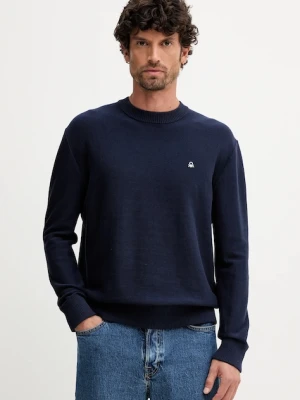 United Colors of Benetton sweter męski kolor granatowy 1V4KU10AF