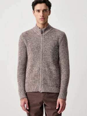 United Colors of Benetton sweter rozpinany męski z wełną