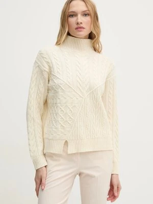 Zdjęcie produktu United Colors of Benetton sweter wełniany damski kolor beżowy 1444D203L