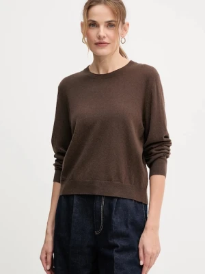 United Colors of Benetton sweter wełniany damski kolor brązowy 1002D10BG