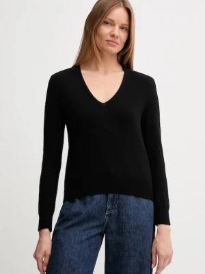 United Colors of Benetton sweter wełniany damski kolor czarny lekki 1002D401Y