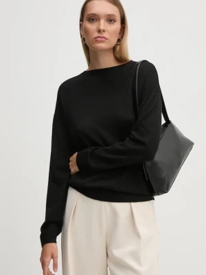 United Colors of Benetton sweter wełniany damski kolor czarny lekki 11AHD10A4