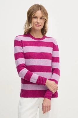 United Colors of Benetton sweter wełniany damski kolor fioletowy 103ME107E