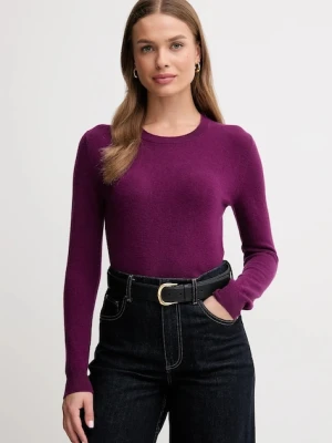 United Colors of Benetton sweter wełniany damski kolor fioletowy lekki