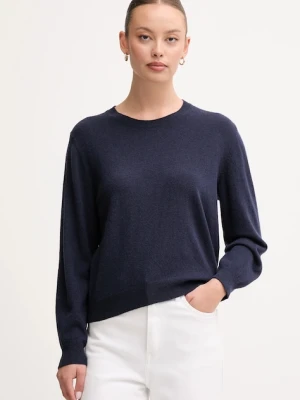 United Colors of Benetton sweter wełniany damski kolor granatowy 1002D10BG
